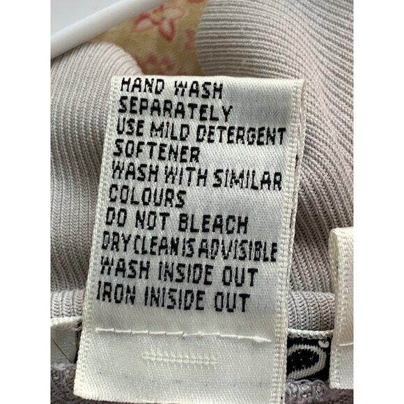 Winter Silks Mens Gray Silk Blend Mock Neck Half-Zip Pullover Top Size S 8927 - Picture 6 of 7